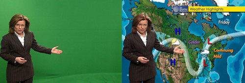 استفاده از رنگ زمینه سبز در اخبار وضعیت آب و هوا