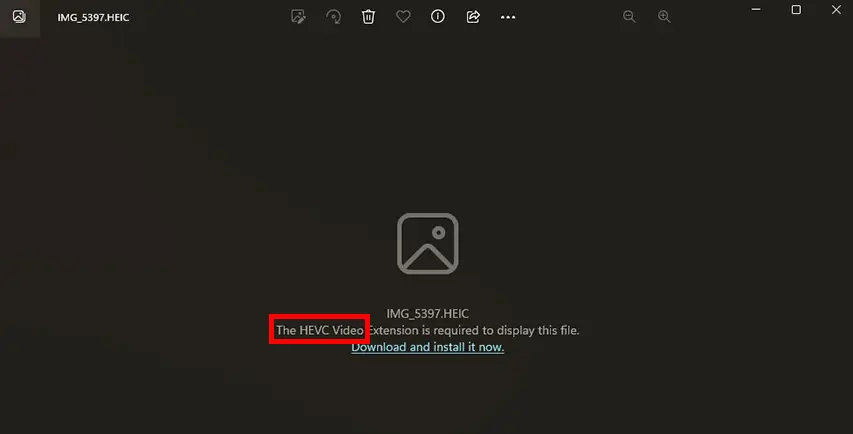 خطای نمایش عکس heic در ویندوز11