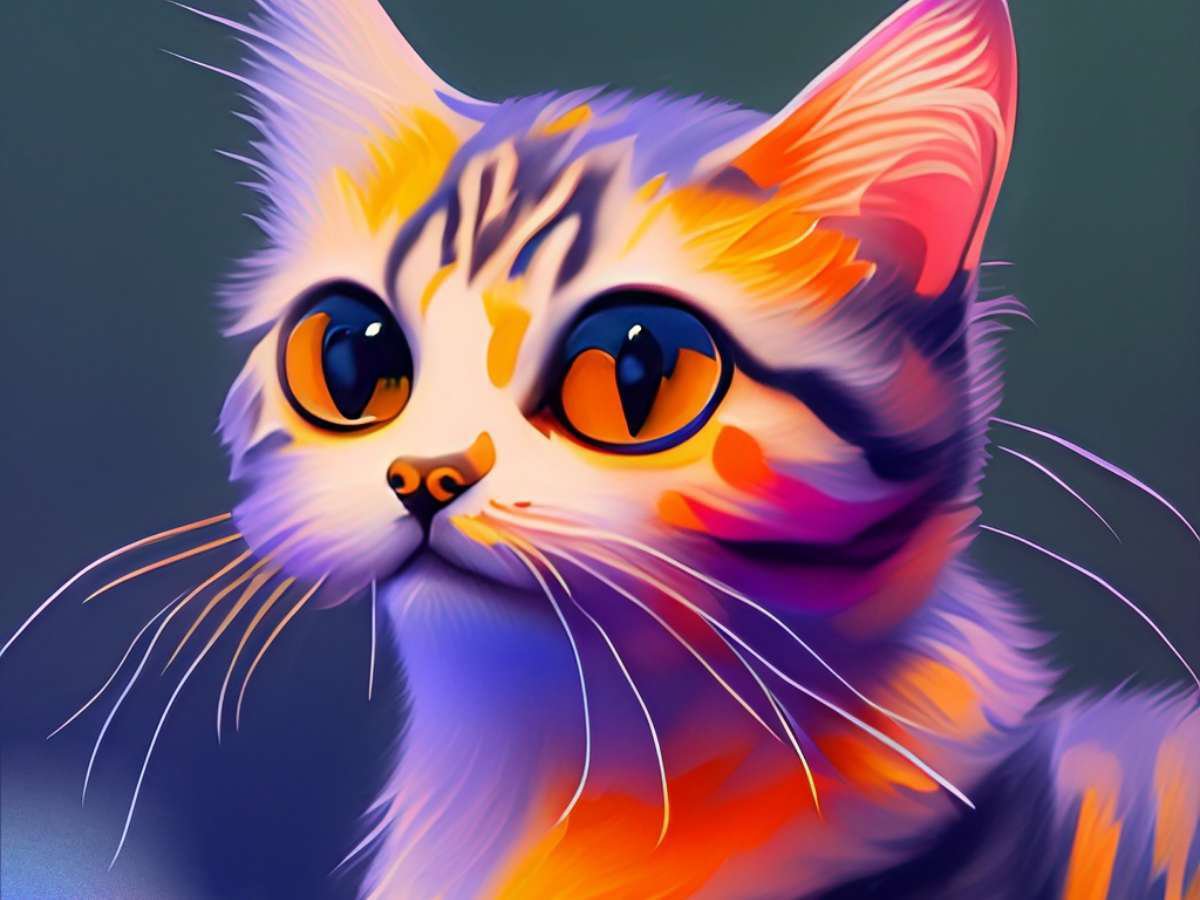 a cat digital painting