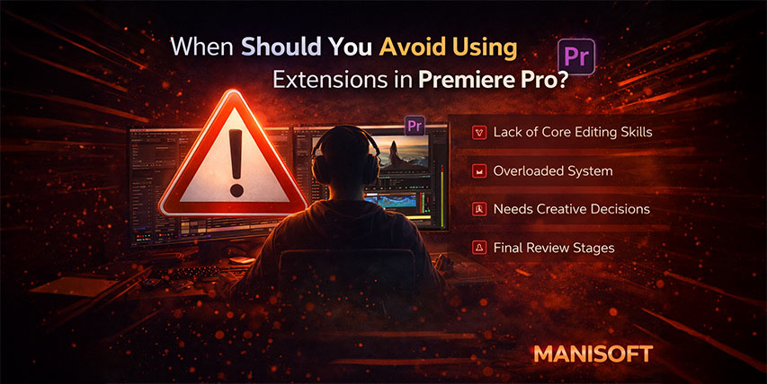 چه زمانی نباید از اکستنشن در پریمیر پرو premiere pro استفاده کنیم؟