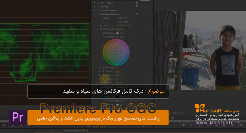 آموزش تصحیح رنگ و نور در پریمیرپرو،درک فرکانس سیاه و سفید،رایگان آموزش تصحیح رنگ و نور در پریمیرپرو،درک فرکانس سیاه و سفید،رایگان