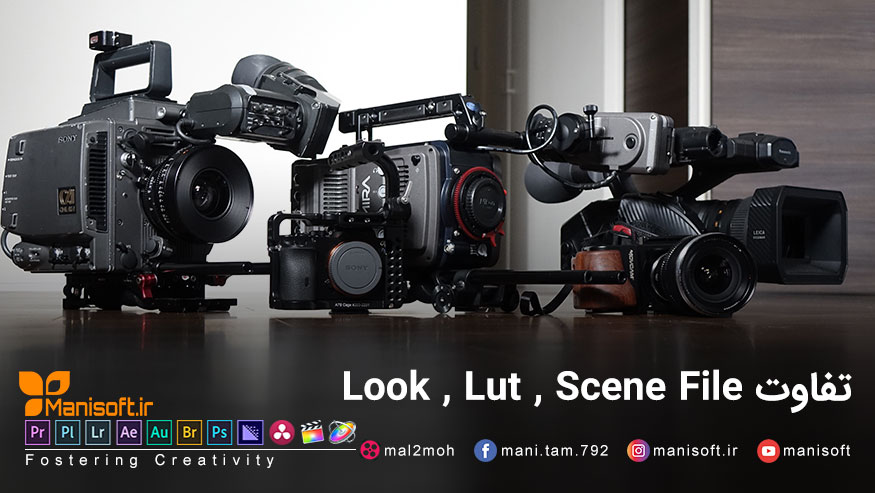 تفاوت لوک look با لوت lut با سین فایل scene file در تصحیح رنگ