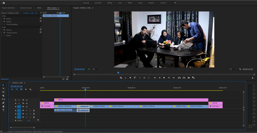 محیط تدوین فیلم در پریمیرپرو Premiere Pro و پریمیرالمنت Premiere Element